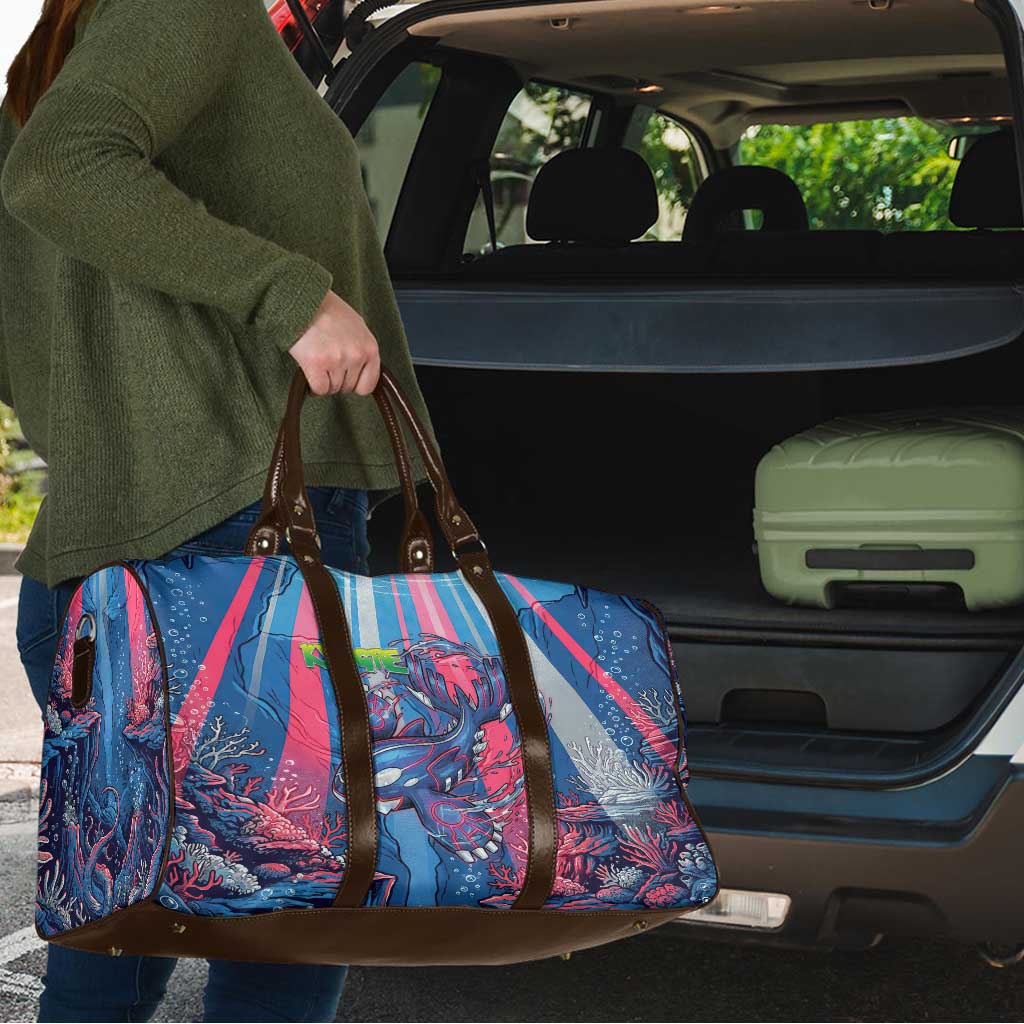 Kyogre Alpha Travel Bag Neon Deep Sea Coral Art