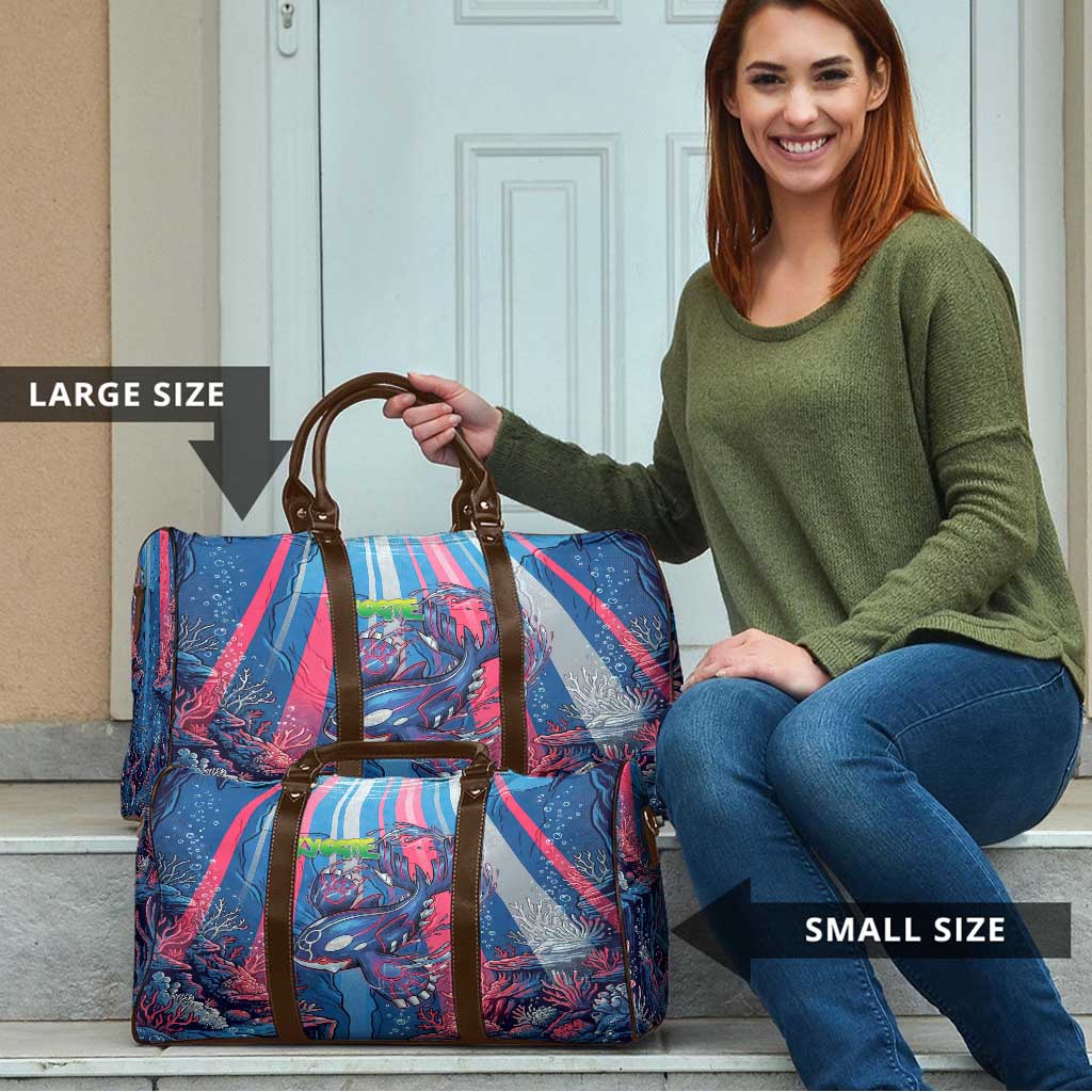 Kyogre Alpha Travel Bag Neon Deep Sea Coral Art