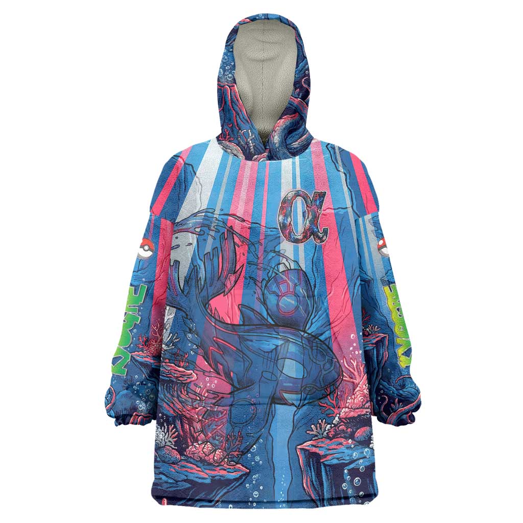 Kyogre Alpha Wearable Blanket Hoodie Neon Deep Sea Coral Art