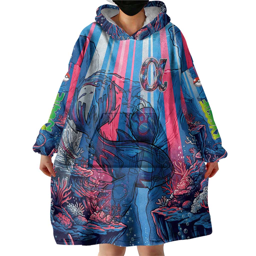 Kyogre Alpha Wearable Blanket Hoodie Neon Deep Sea Coral Art