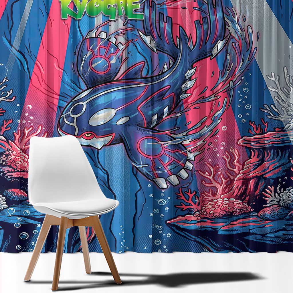 Kyogre Alpha Window Curtain Neon Deep Sea Coral Art