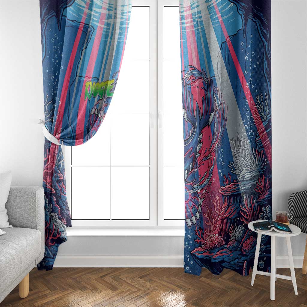 Kyogre Alpha Window Curtain Neon Deep Sea Coral Art