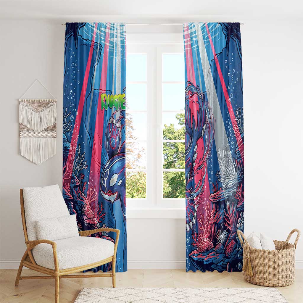 Kyogre Alpha Window Curtain Neon Deep Sea Coral Art