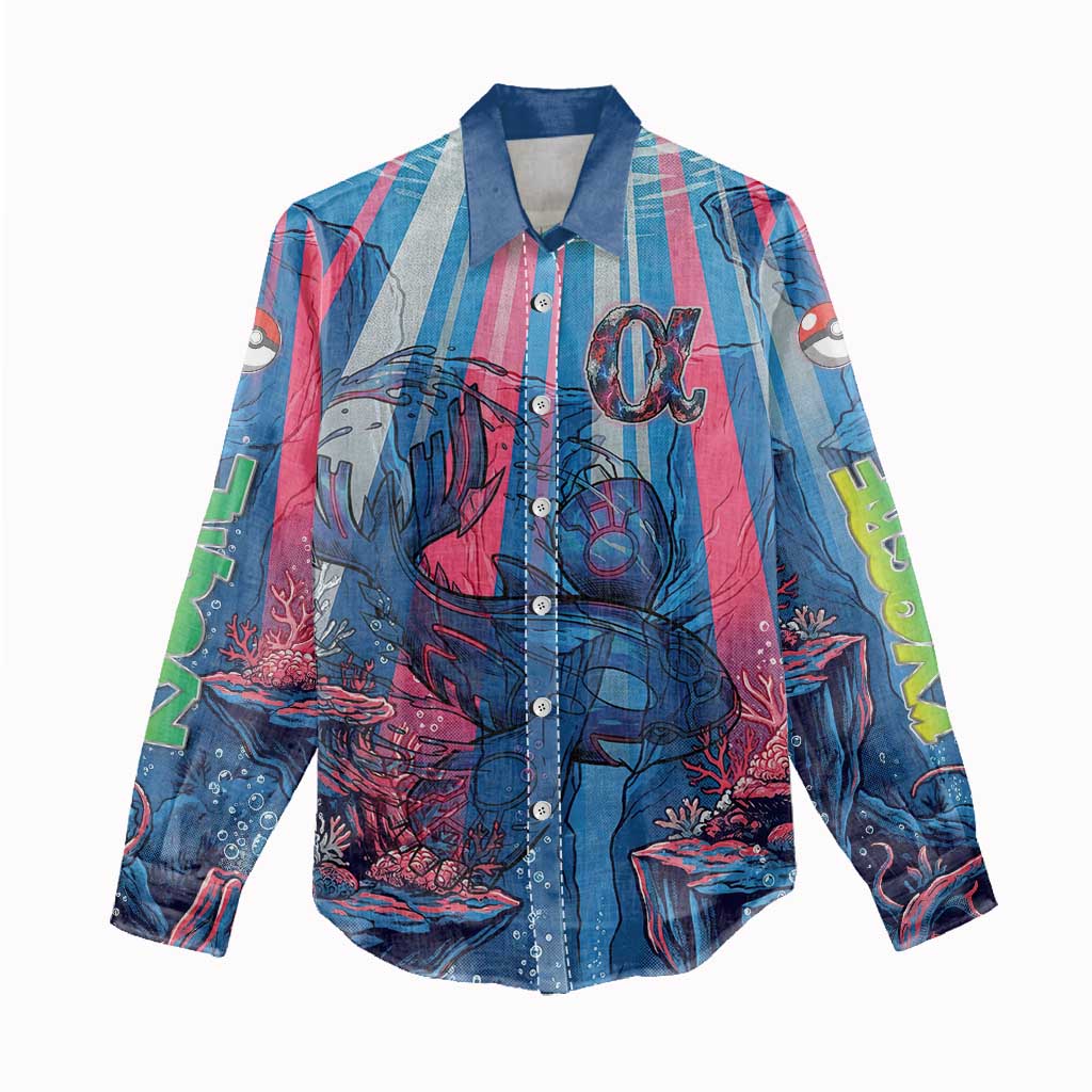 Kyogre Alpha Women Casual Shirt Neon Deep Sea Coral Art