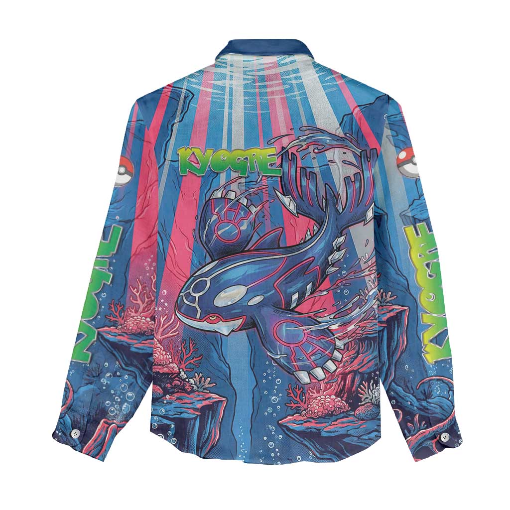 Kyogre Alpha Women Casual Shirt Neon Deep Sea Coral Art