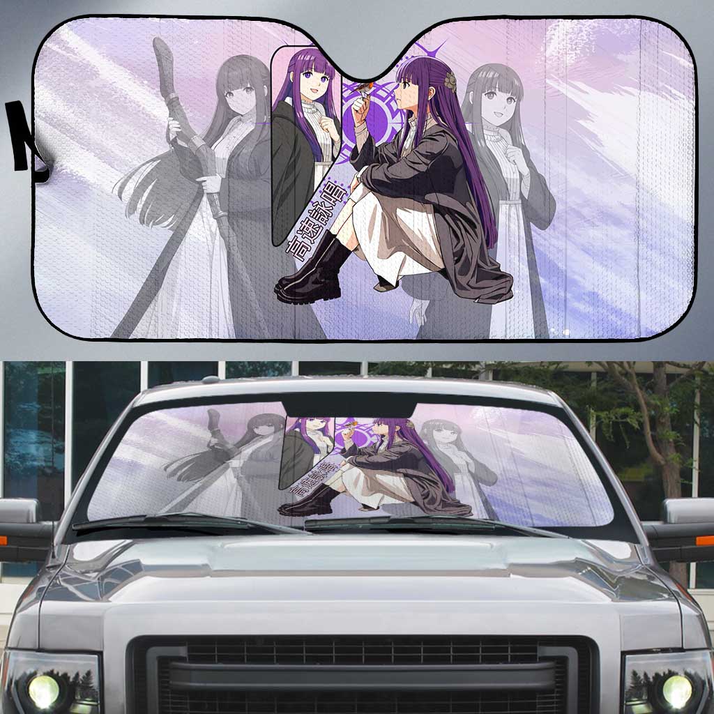 Fern Frieren Beyond Journey’s End Auto Sun Shade Anime Pastel Aesthetic