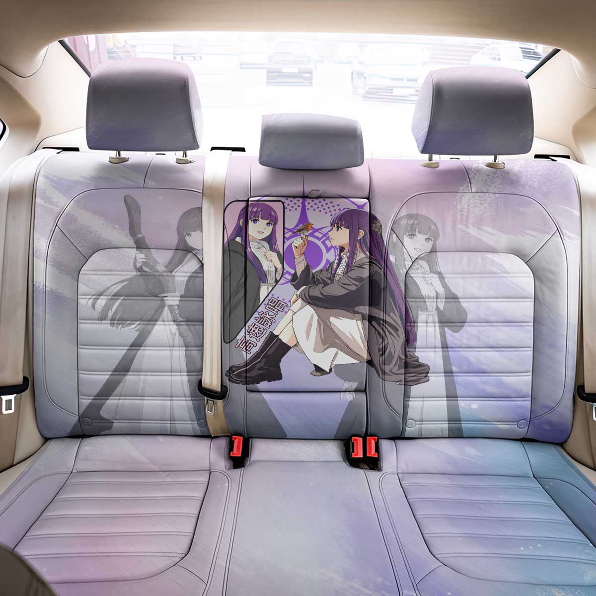 Fern Frieren Beyond Journey’s End Back Car Seat Cover Anime Pastel Aesthetic