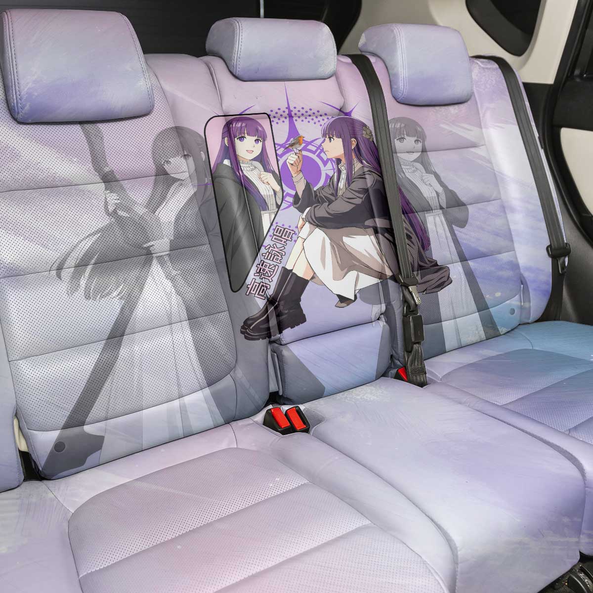 Fern Frieren Beyond Journey’s End Back Car Seat Cover Anime Pastel Aesthetic