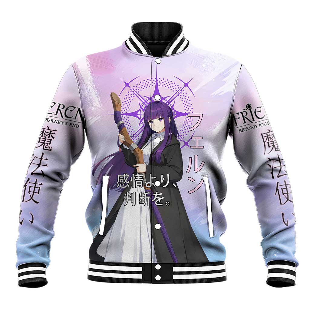 Fern Frieren Beyond Journey’s End Baseball Jacket Anime Pastel Aesthetic