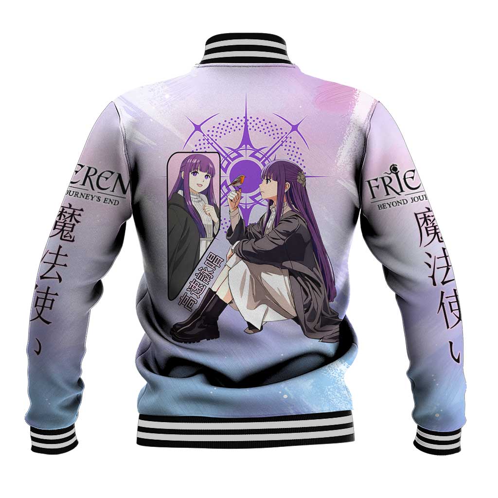 Fern Frieren Beyond Journey’s End Baseball Jacket Anime Pastel Aesthetic