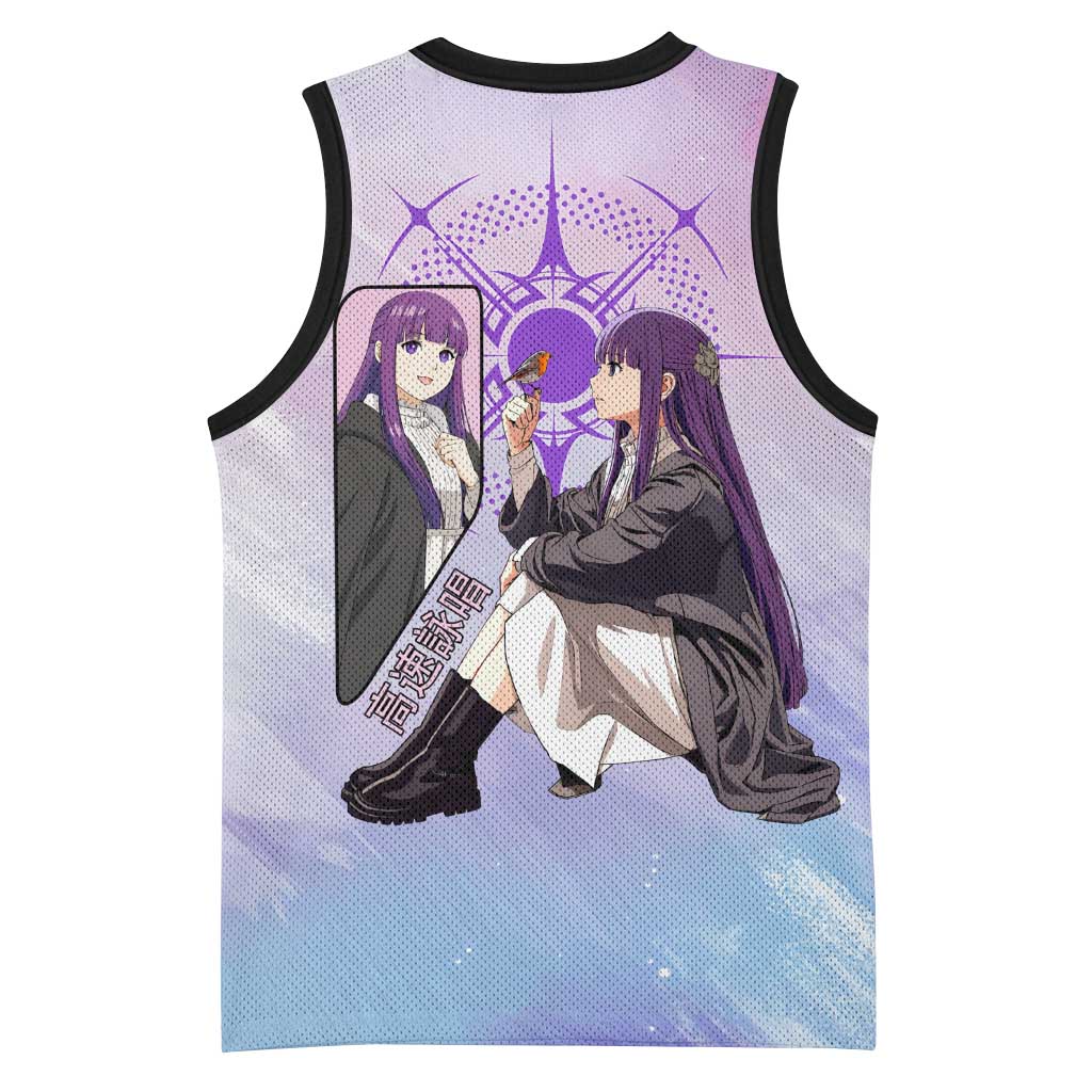 Fern Frieren Beyond Journey’s End Basketball Jersey Anime Pastel Aesthetic