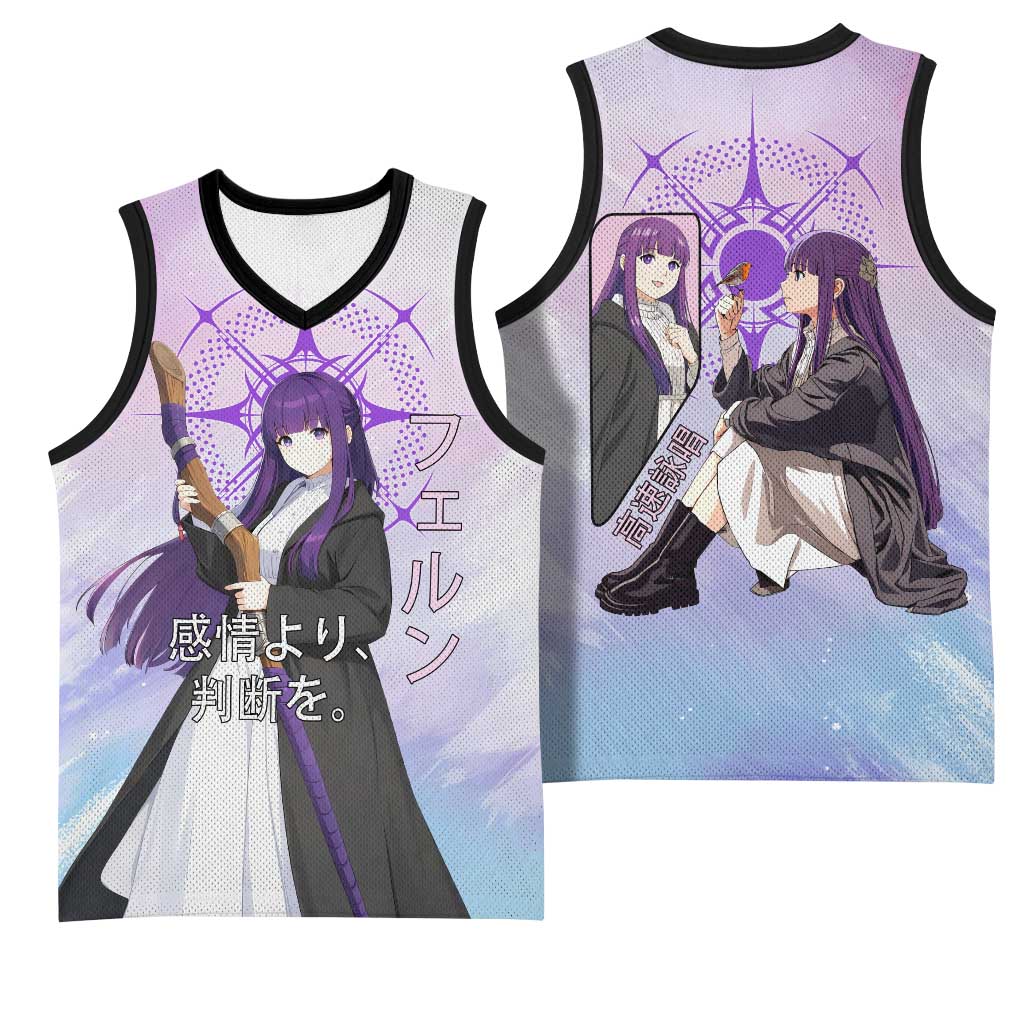 Fern Frieren Beyond Journey’s End Basketball Jersey Anime Pastel Aesthetic