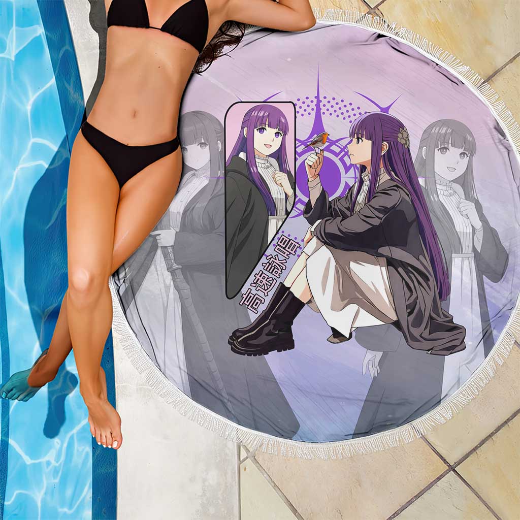 Fern Frieren Beyond Journey’s End Beach Blanket Anime Pastel Aesthetic