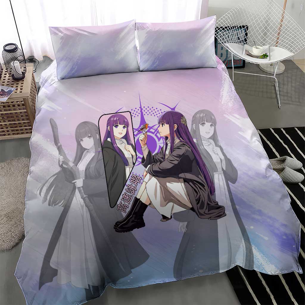 Fern Frieren Beyond Journey’s End Bedding Set Anime Pastel Aesthetic