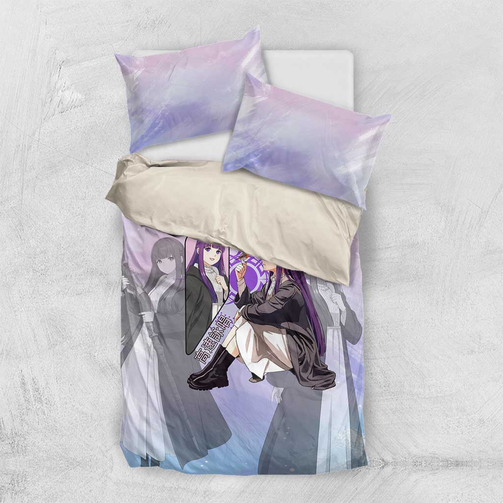Fern Frieren Beyond Journey’s End Bedding Set Anime Pastel Aesthetic