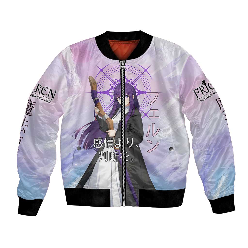Fern Frieren Beyond Journey’s End Bomber Jacket Anime Pastel Aesthetic