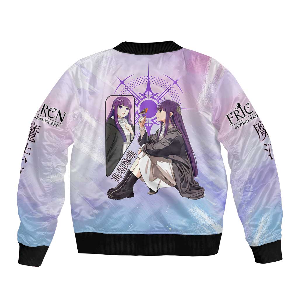 Fern Frieren Beyond Journey’s End Bomber Jacket Anime Pastel Aesthetic