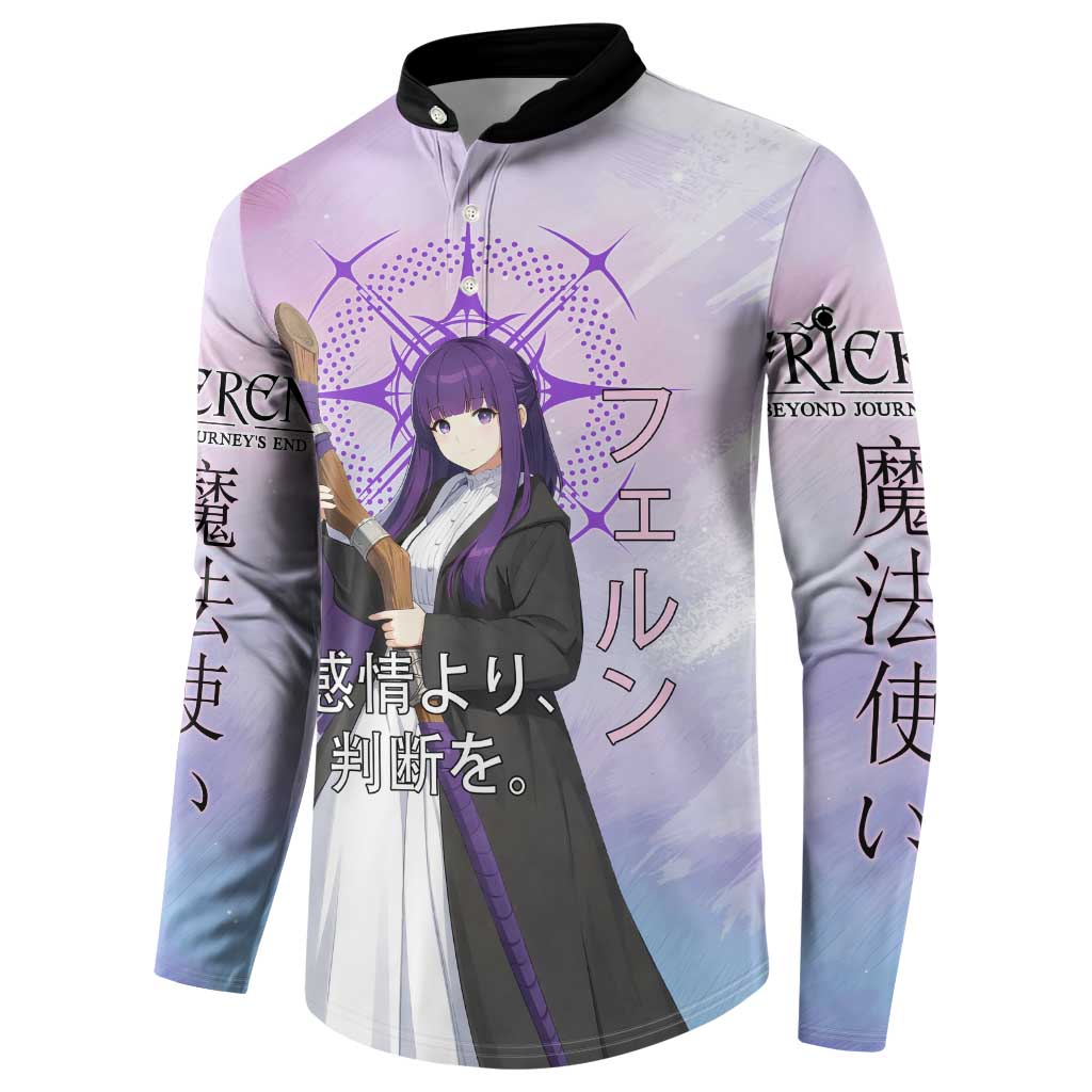 Fern Frieren Beyond Journey’s End Button Sweatshirt Anime Pastel Aesthetic