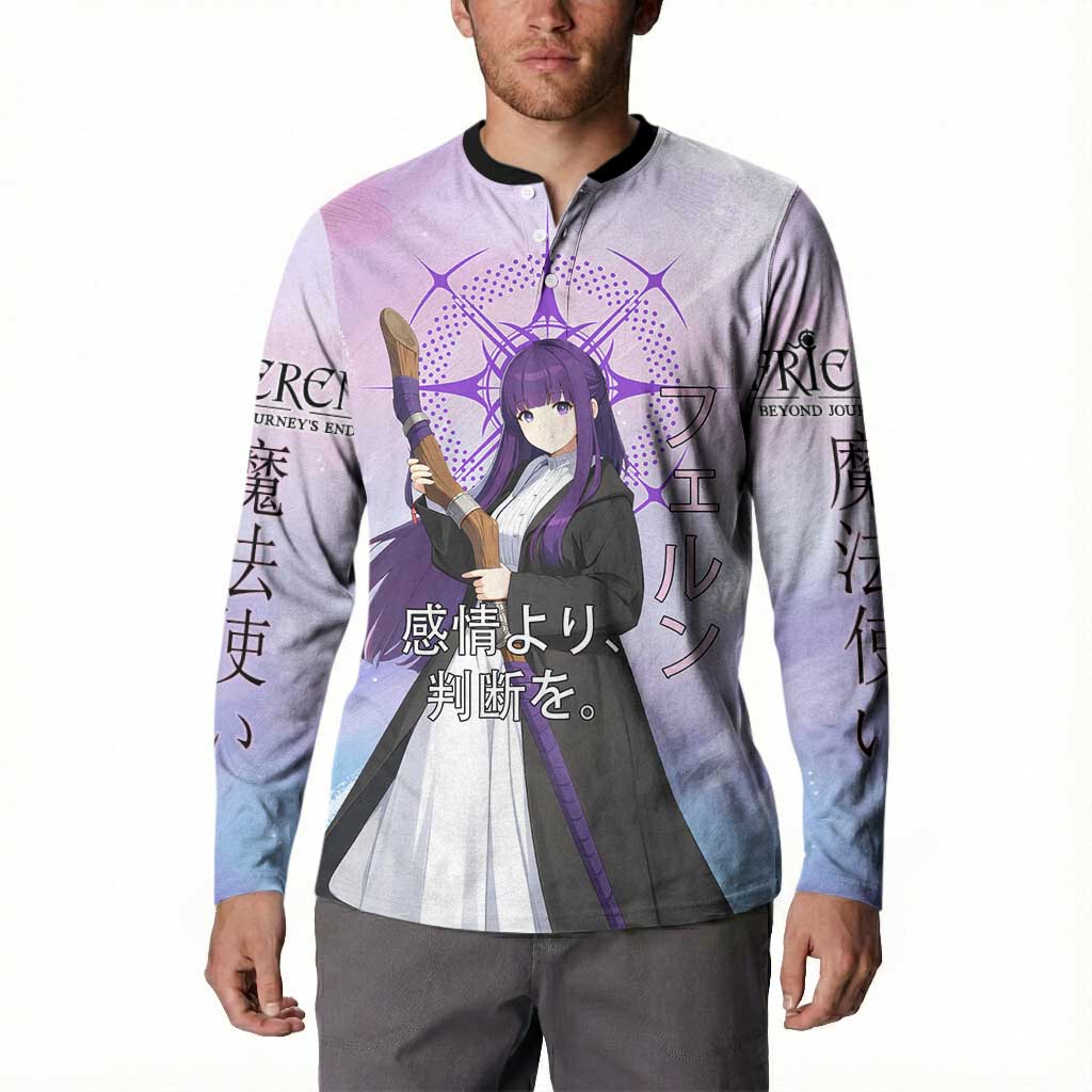 Fern Frieren Beyond Journey’s End Button Sweatshirt Anime Pastel Aesthetic
