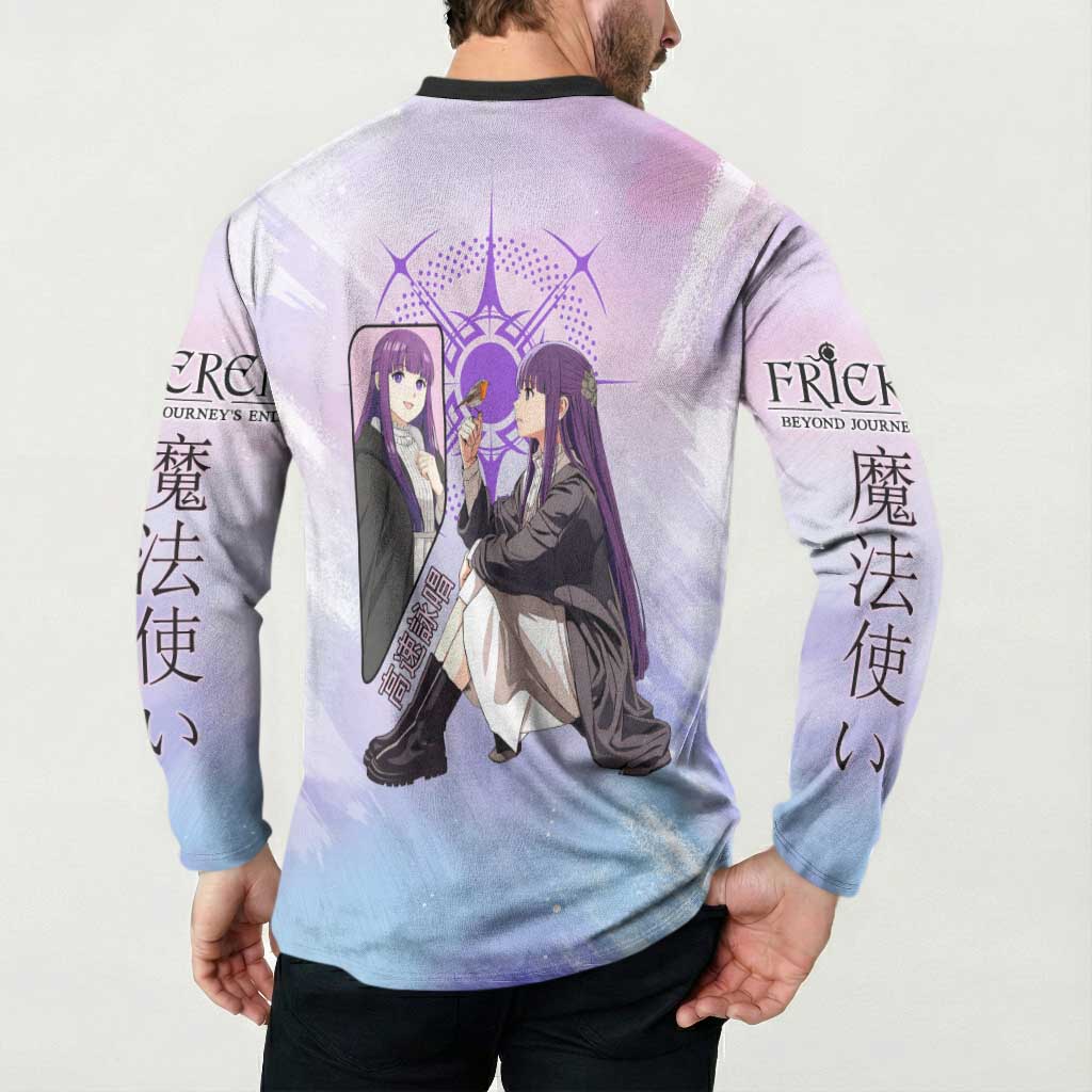 Fern Frieren Beyond Journey’s End Button Sweatshirt Anime Pastel Aesthetic