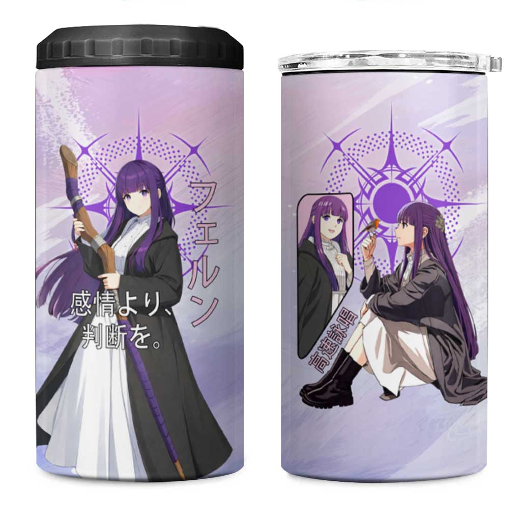 Fern Frieren Beyond Journey’s End 4 in 1 Can Cooler Tumbler Anime Pastel Aesthetic