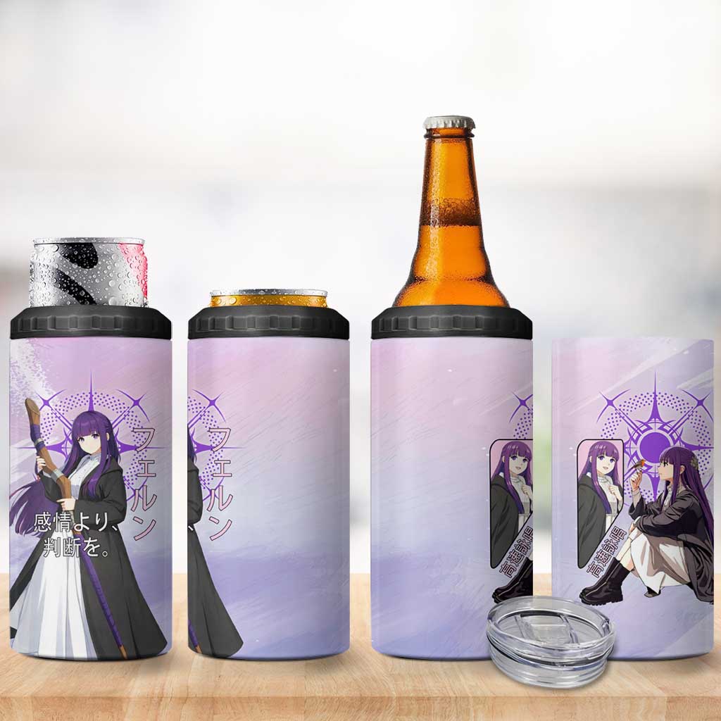 Fern Frieren Beyond Journey’s End 4 in 1 Can Cooler Tumbler Anime Pastel Aesthetic