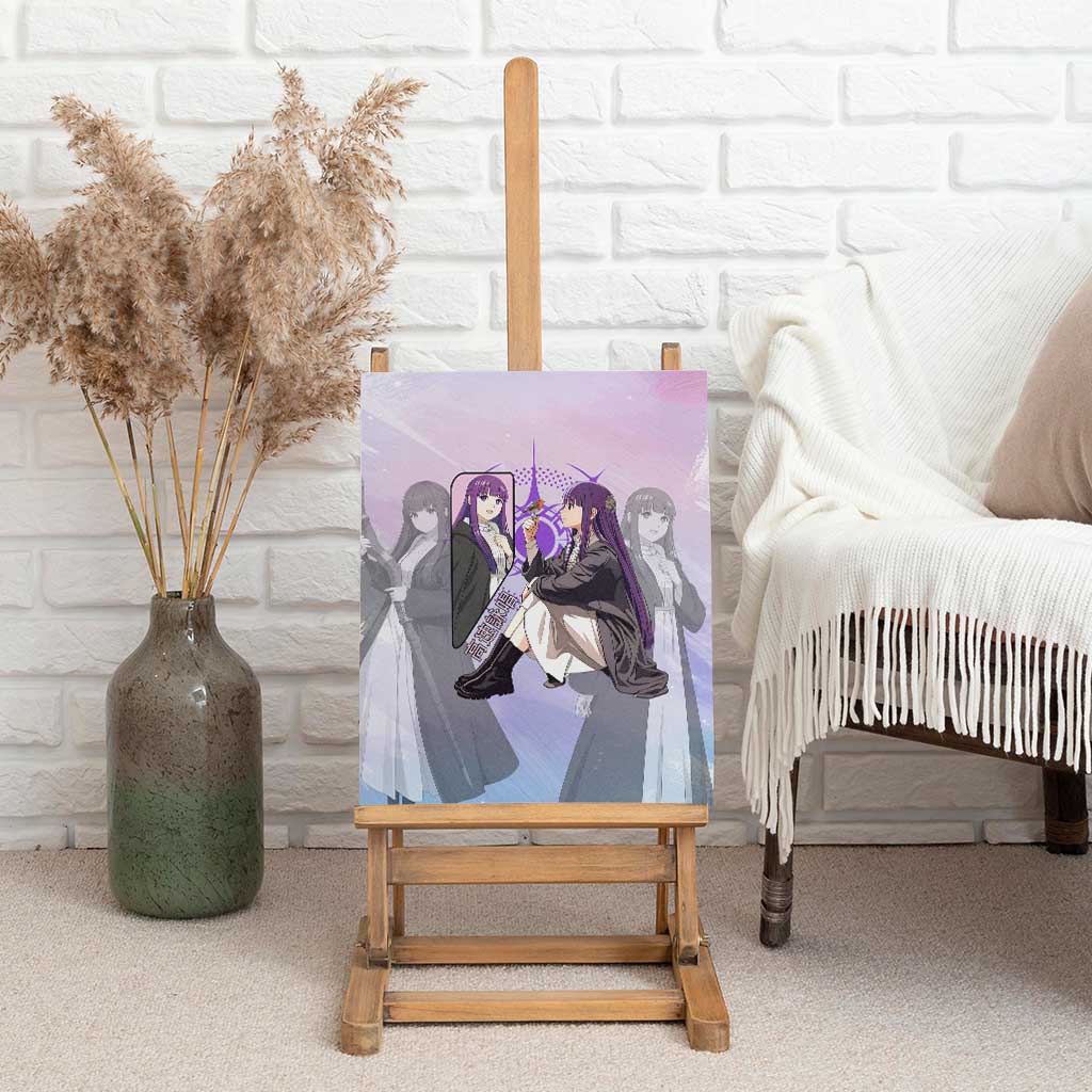 Fern Frieren Beyond Journey’s End Canvas Wall Art Anime Pastel Aesthetic