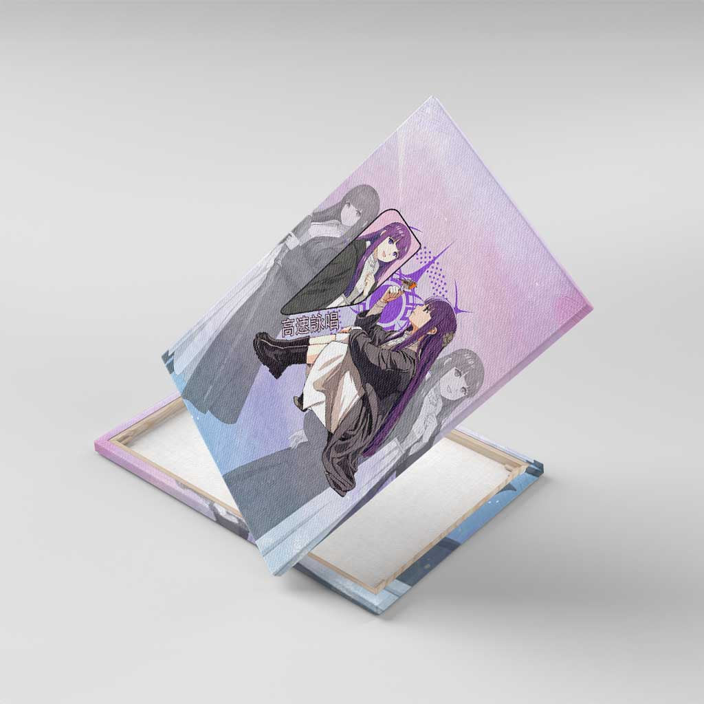 Fern Frieren Beyond Journey’s End Canvas Wall Art Anime Pastel Aesthetic