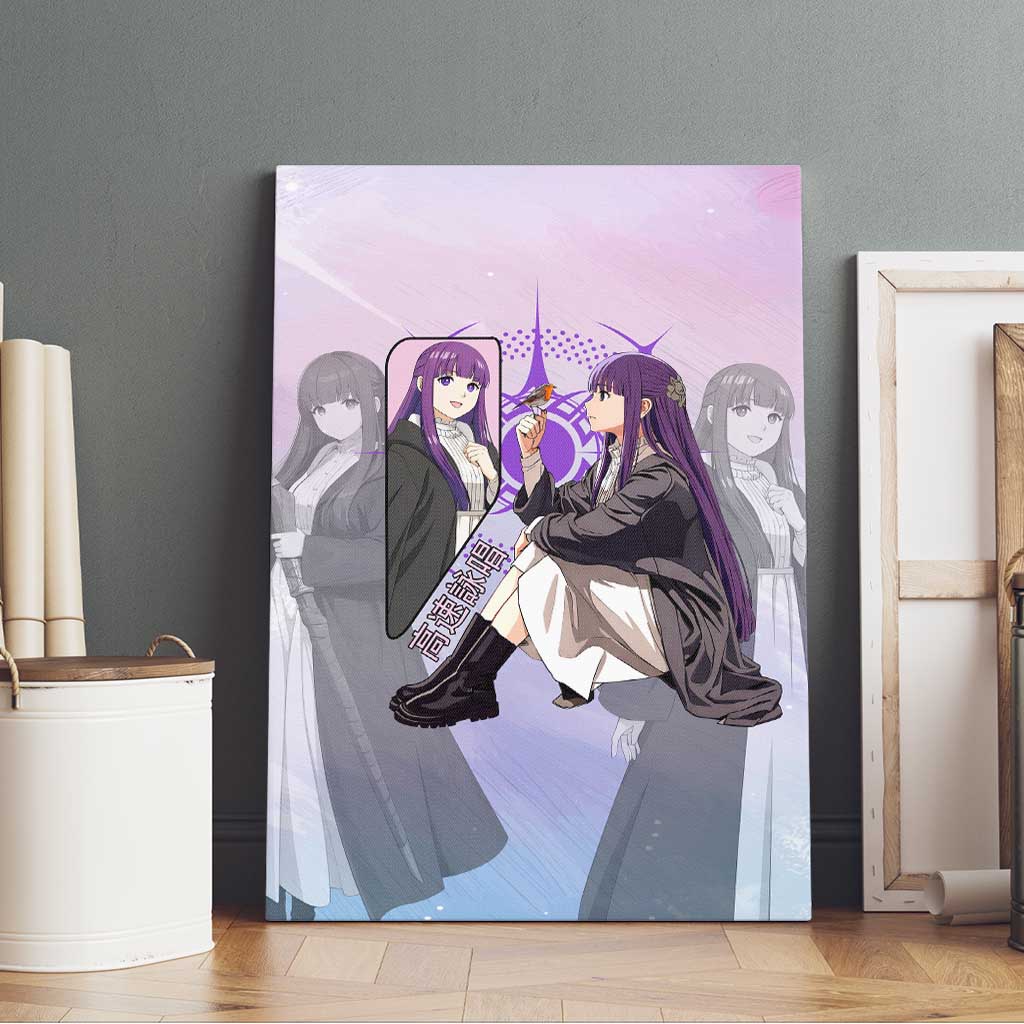 Fern Frieren Beyond Journey’s End Canvas Wall Art Anime Pastel Aesthetic