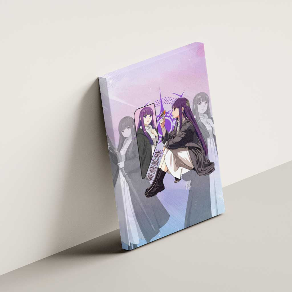 Fern Frieren Beyond Journey’s End Canvas Wall Art Anime Pastel Aesthetic