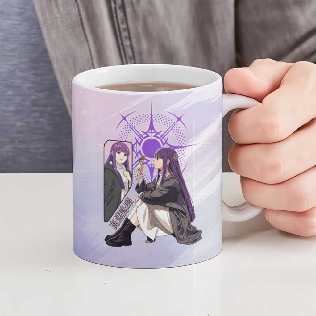 Fern Frieren Beyond Journey’s End Ceramic Mug Anime Pastel Aesthetic