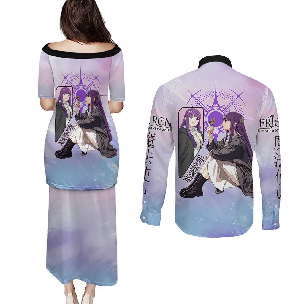 Fern Frieren Beyond Journey’s End Couples Matching Puletasi and Long Sleeve Button Shirt Anime Pastel Aesthetic