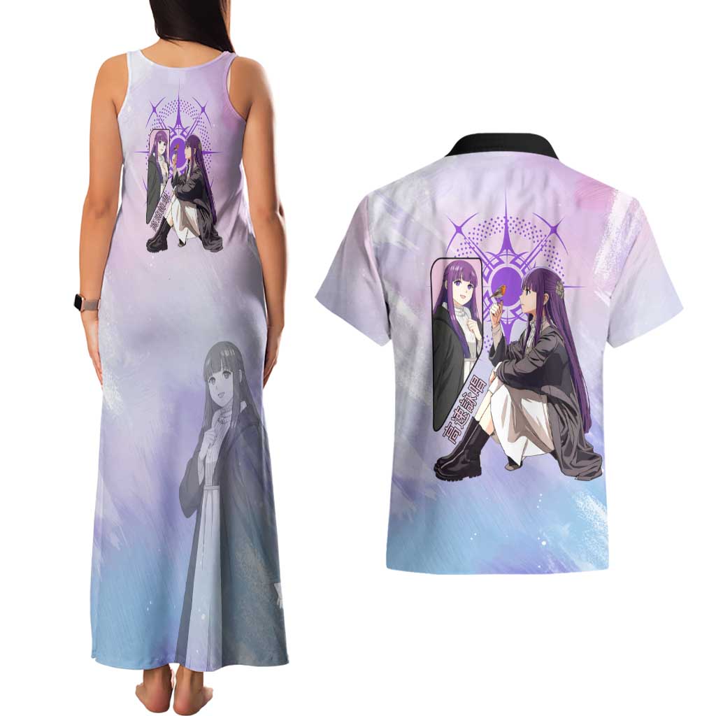 Fern Frieren Beyond Journey’s End Couples Matching Tank Maxi Dress and Hawaiian Shirt Anime Pastel Aesthetic