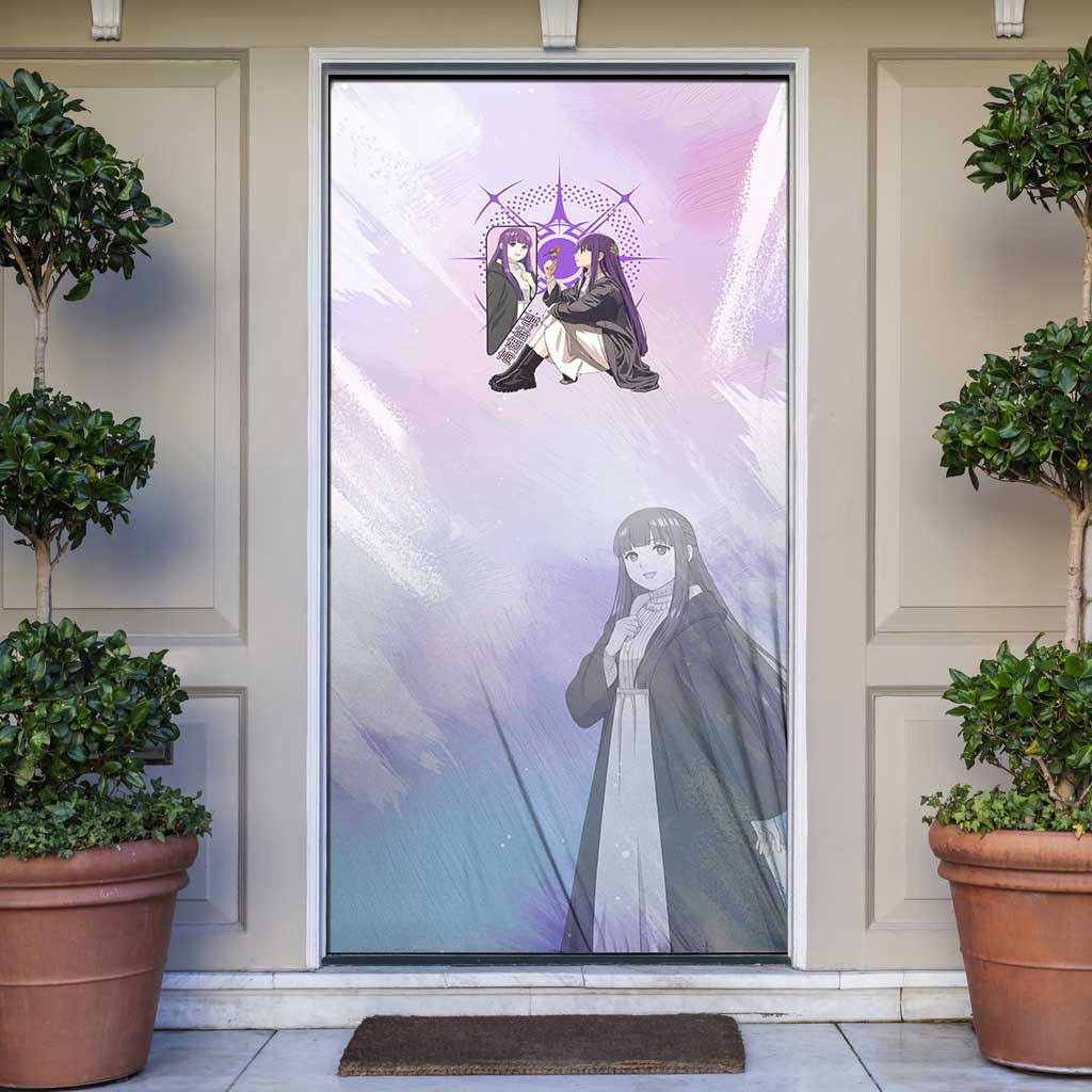 Fern Frieren Beyond Journey’s End Door Cover Anime Pastel Aesthetic