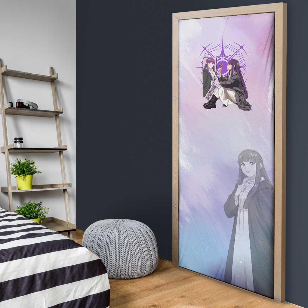 Fern Frieren Beyond Journey’s End Door Cover Anime Pastel Aesthetic