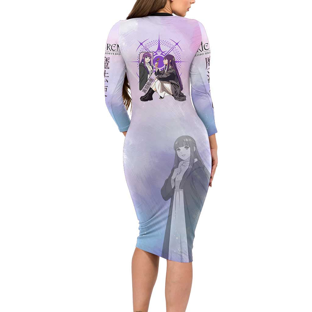 Fern Frieren Beyond Journey’s End Family Matching Long Sleeve Bodycon Dress and Hawaiian Shirt Anime Pastel Aesthetic