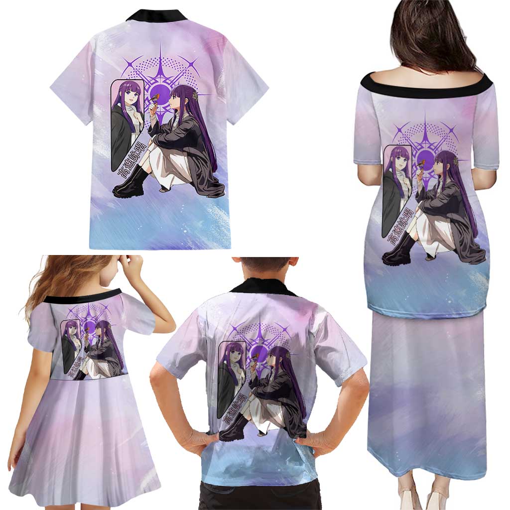 Fern Frieren Beyond Journey’s End Family Matching Puletasi and Hawaiian Shirt Anime Pastel Aesthetic