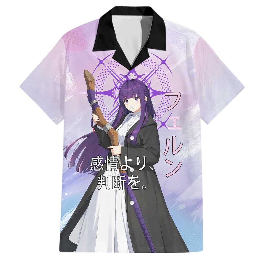 Fern Frieren Beyond Journey’s End Family Matching Short Sleeve Bodycon Dress and Hawaiian Shirt Anime Pastel Aesthetic