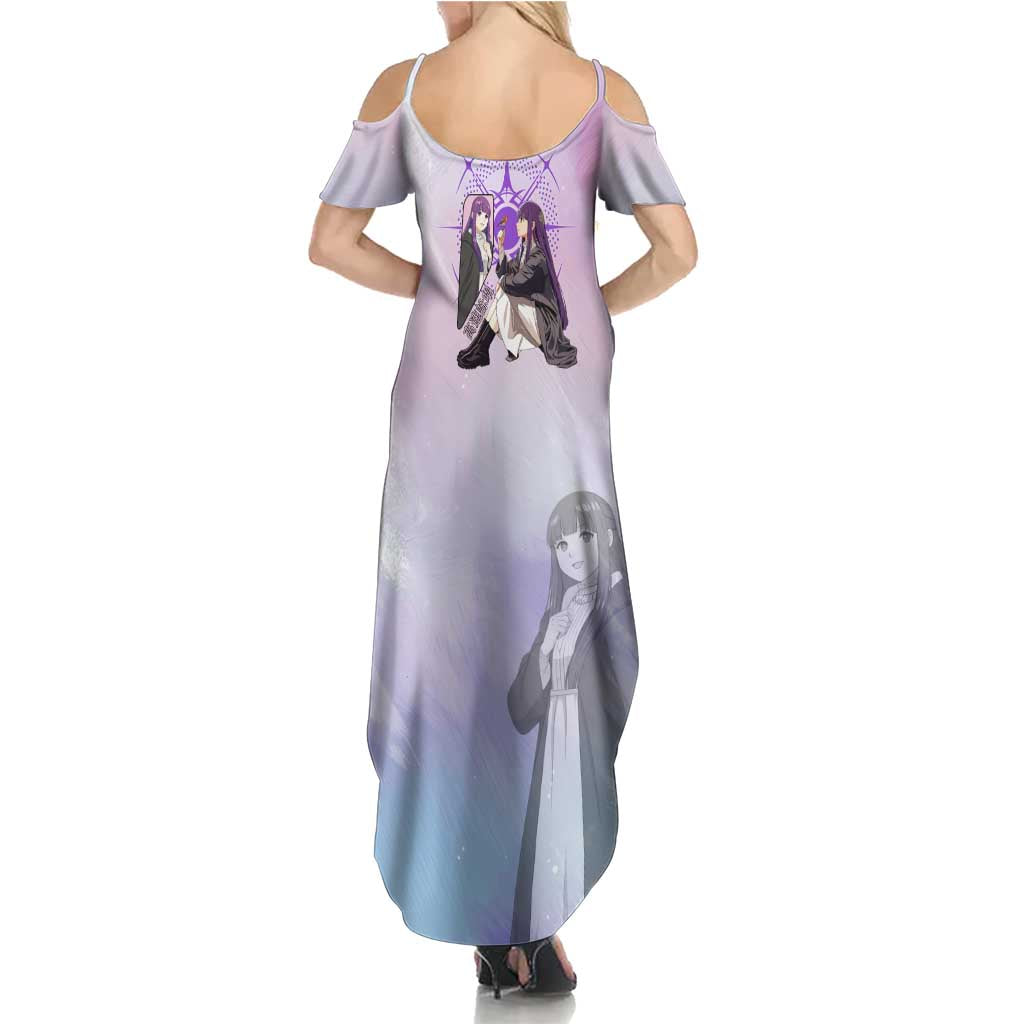 Fern Frieren Beyond Journey’s End Family Matching Summer Maxi Dress and Hawaiian Shirt Anime Pastel Aesthetic