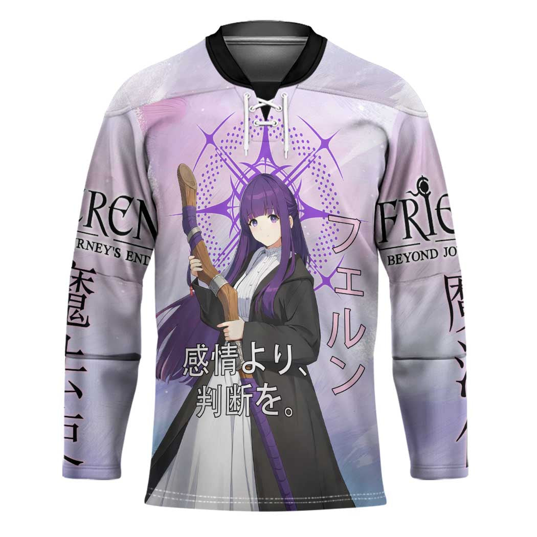 Fern Frieren Beyond Journey’s End Hockey Jersey Anime Pastel Aesthetic