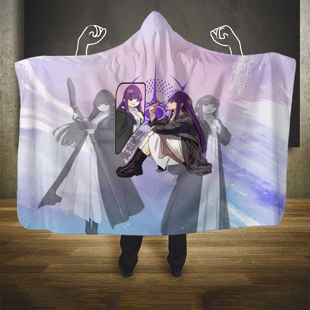 Fern Frieren Beyond Journey’s End Hooded Blanket Anime Pastel Aesthetic