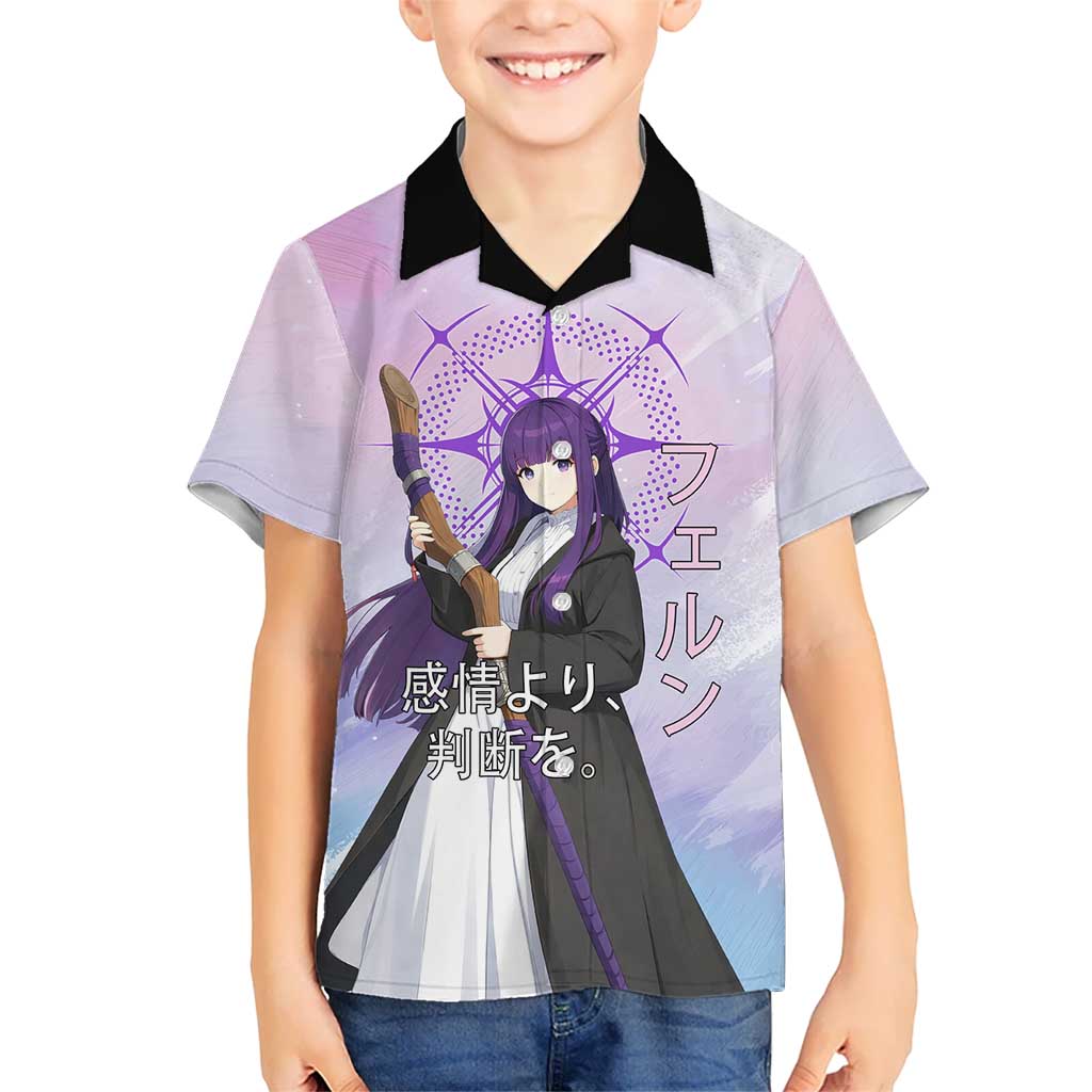 Fern Frieren Beyond Journey’s End Kid Hawaiian Shirt Anime Pastel Aesthetic