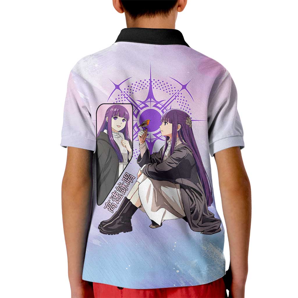 Fern Frieren Beyond Journey’s End Kid Polo Shirt Anime Pastel Aesthetic