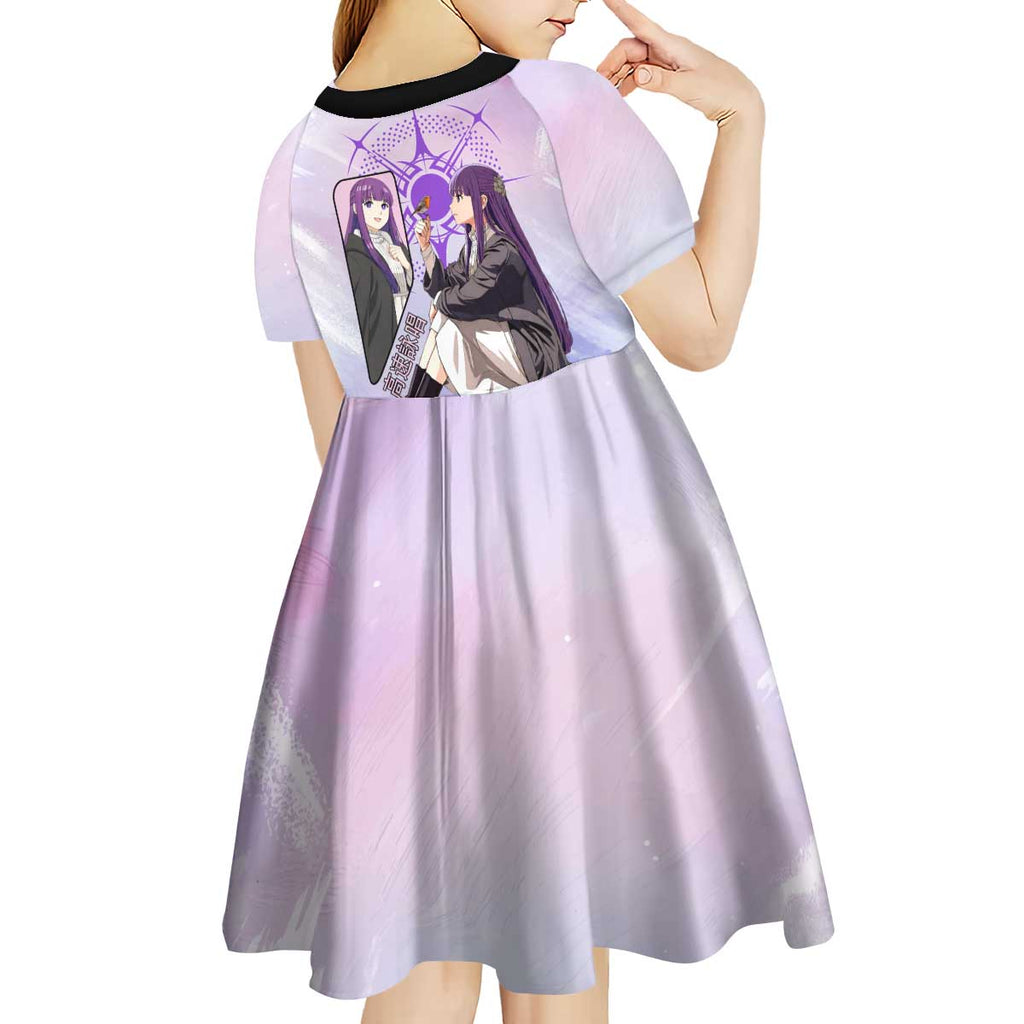 Fern Frieren Beyond Journey’s End Kid Short Sleeve Dress Anime Pastel Aesthetic
