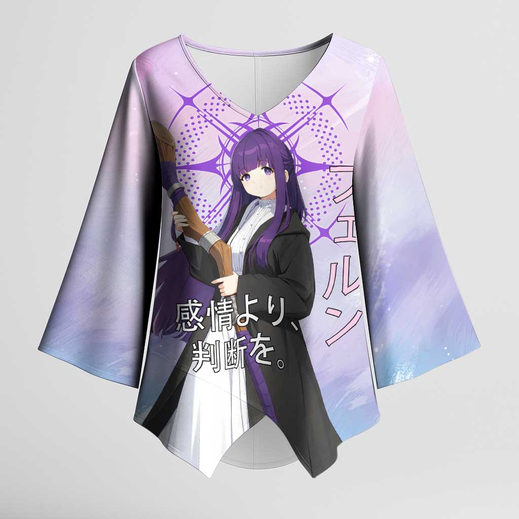 Fern Frieren Beyond Journey’s End Kimono Sleeve Blouse Anime Pastel Aesthetic