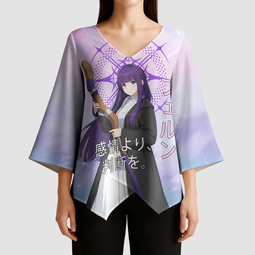 Fern Frieren Beyond Journey’s End Kimono Sleeve Blouse Anime Pastel Aesthetic