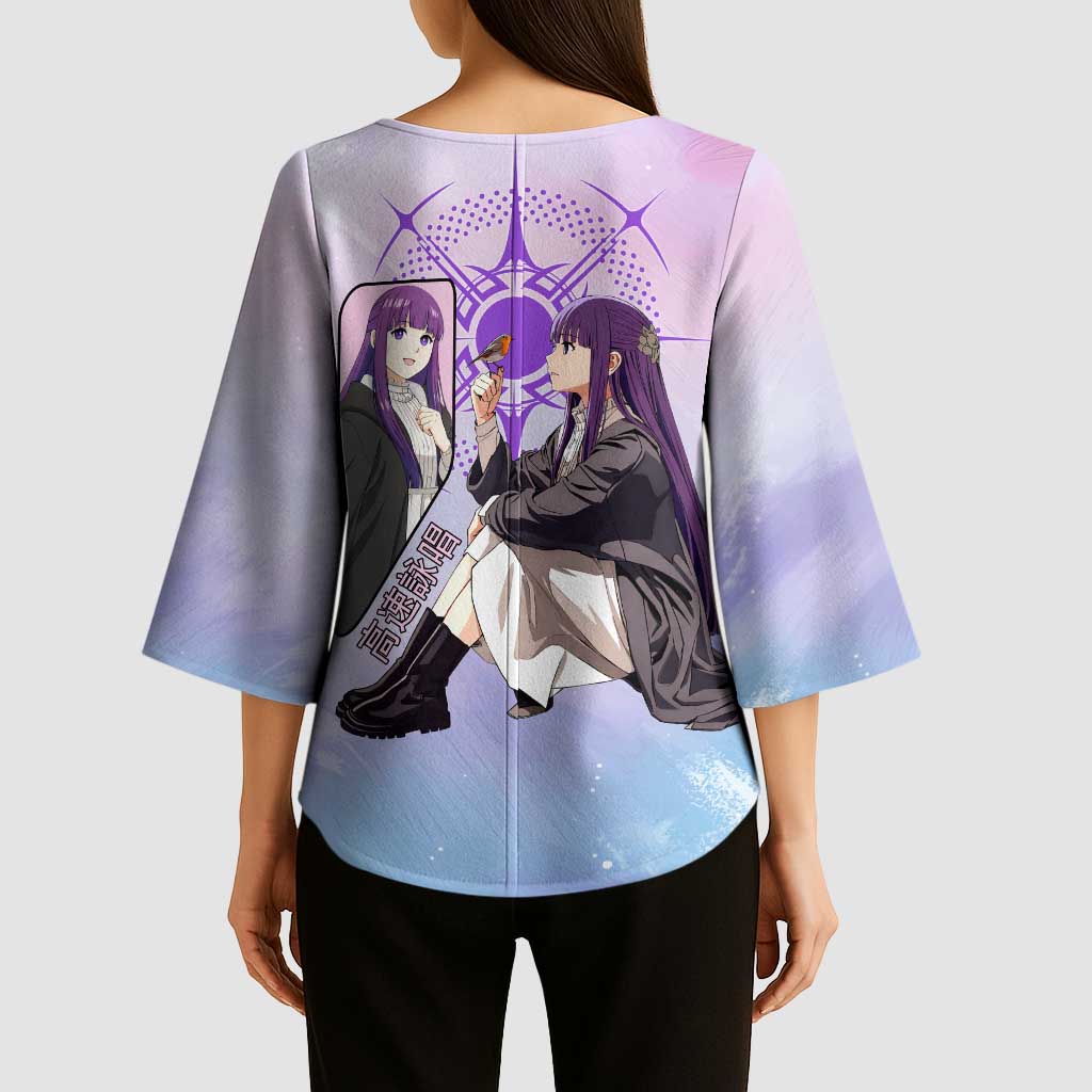 Fern Frieren Beyond Journey’s End Kimono Sleeve Blouse Anime Pastel Aesthetic