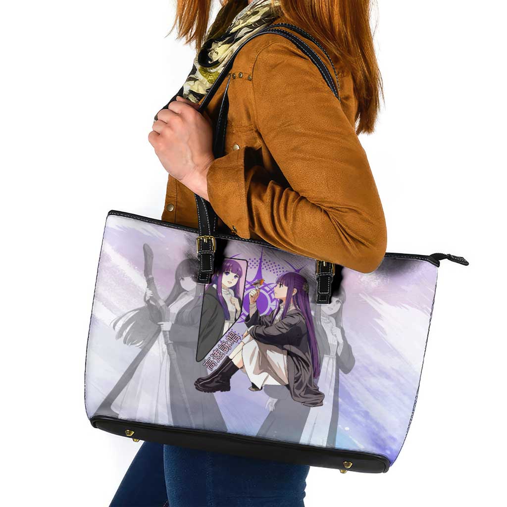 Fern Frieren Beyond Journey’s End Leather Tote Bag Anime Pastel Aesthetic