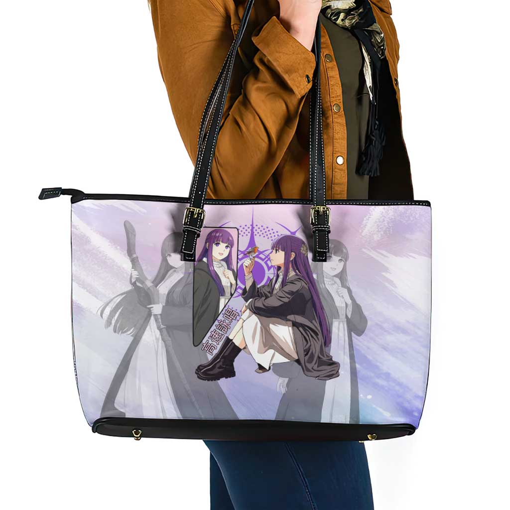Fern Frieren Beyond Journey’s End Leather Tote Bag Anime Pastel Aesthetic