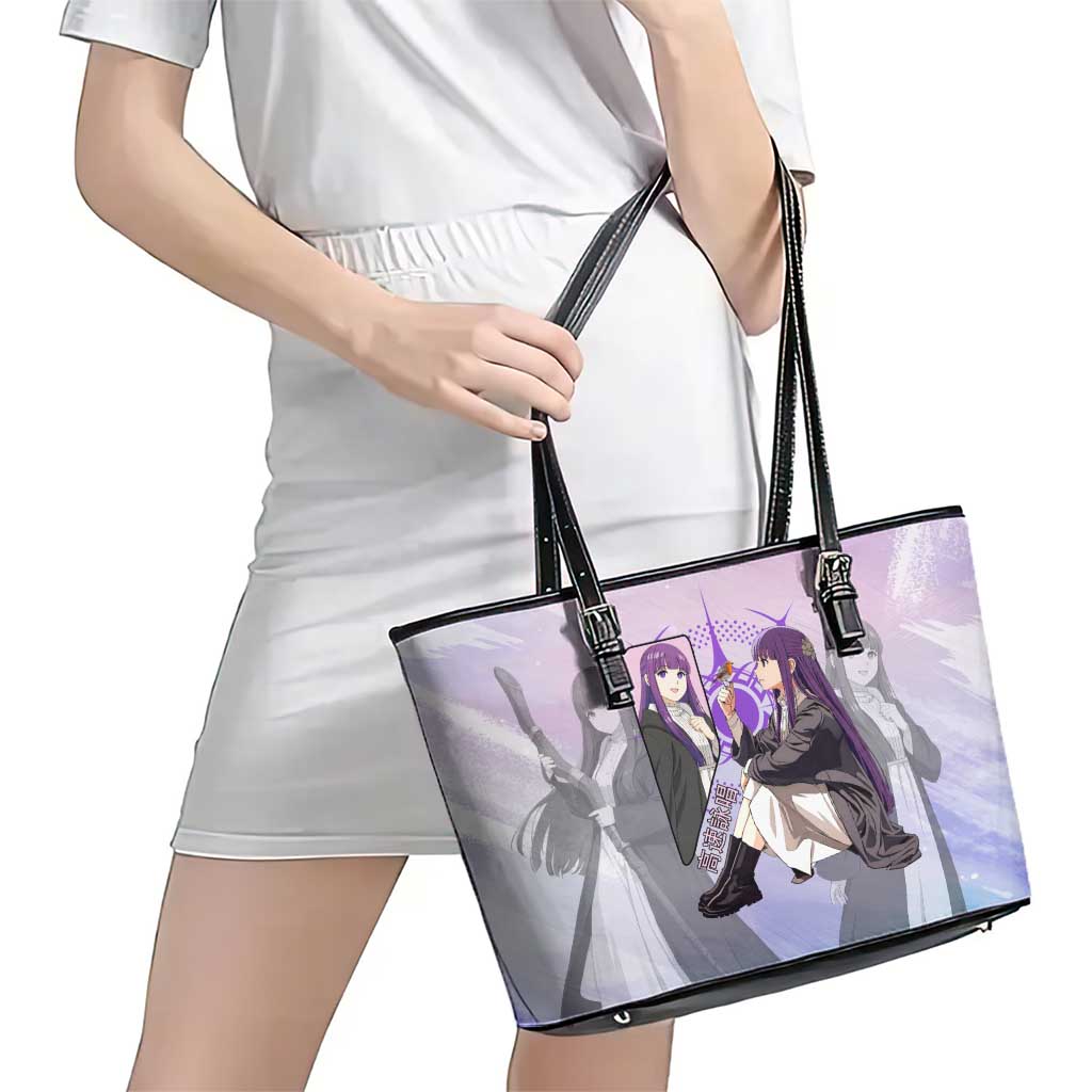 Fern Frieren Beyond Journey’s End Leather Tote Bag Anime Pastel Aesthetic